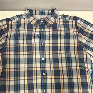 The North Face Men's Blue Plaid Shirt